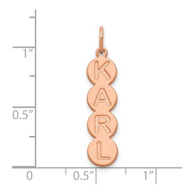14K Rose Gold 4-Letter Bubble Pendant – view 2