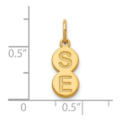 Gold-Plated Sterling Silver Personalized 2-Letter Bubble Pendant – view 2