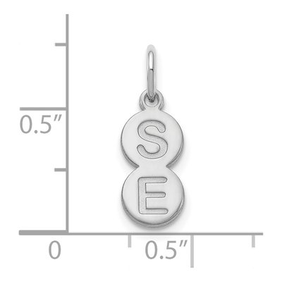 14K White Gold 2-Letter Bubble Initial Pendant – view 2