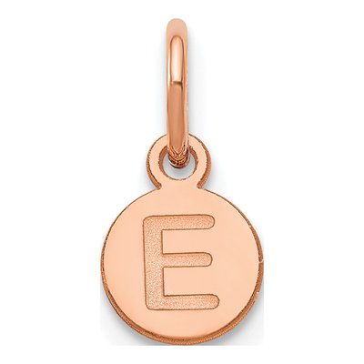14K Rose Gold Letter Bubble Pendant