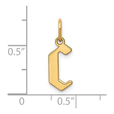 Gold-Plated Sterling Silver Letter C Pendant – view 4