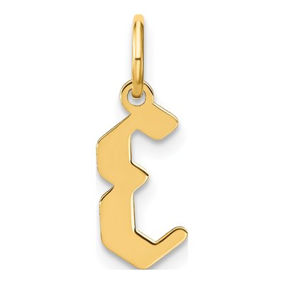 Gold-Plated Sterling Silver Letter E Pendant
