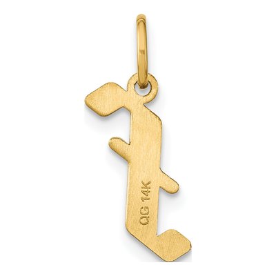 Gold-Plated Sterling Silver Letter F Pendant – view 4