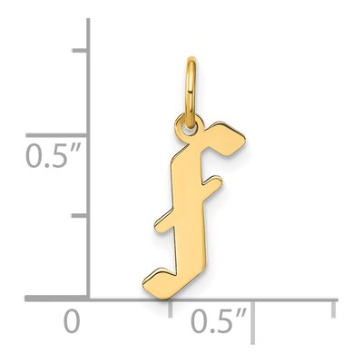 Gold-Plated Sterling Silver Letter F Pendant – view 5