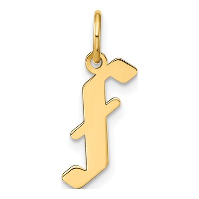 Gold-Plated Sterling Silver Letter F Pendant