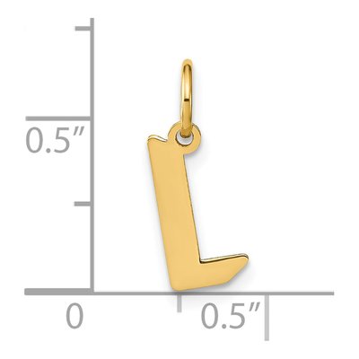 Gold-Plated Sterling Silver Letter L Pendant – view 4