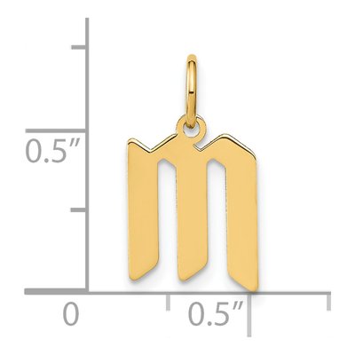Gold-Plated Sterling Silver Letter M Pendant – view 5