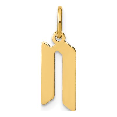 Gold-Plated Sterling Silver Letter N Pendant