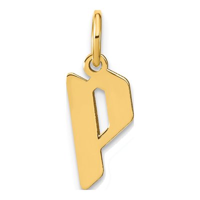 Gold-Plated Sterling Silver Letter P Pendant