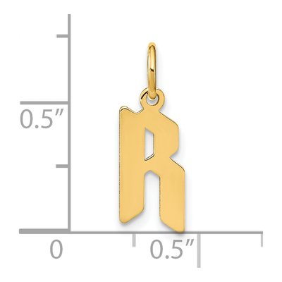 Gold-Plated Sterling Silver Letter R Pendant – view 5