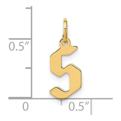 Gold-Plated Sterling Silver Letter S Pendant – view 4