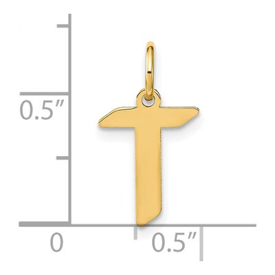 Gold-Plated Sterling Silver Letter T Pendant – view 5