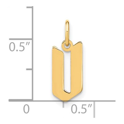 Gold-Plated Sterling Silver Letter V Pendant – view 4