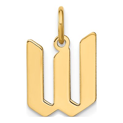 Gold-Plated Sterling Silver Letter W Pendant