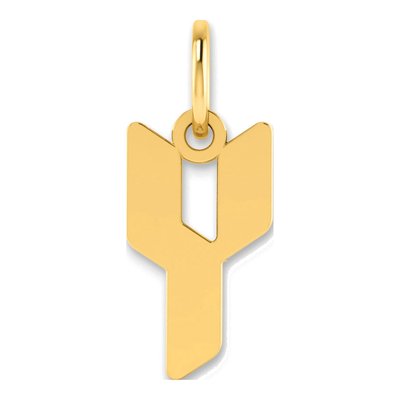 Gold-Plated Sterling Silver Letter Y Pendant