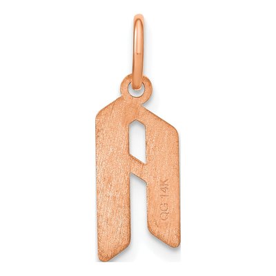 Rose Gold-Plated Sterling Silver Letter A Pendant – view 3