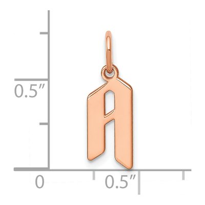 Rose Gold-Plated Sterling Silver Letter A Pendant – view 4