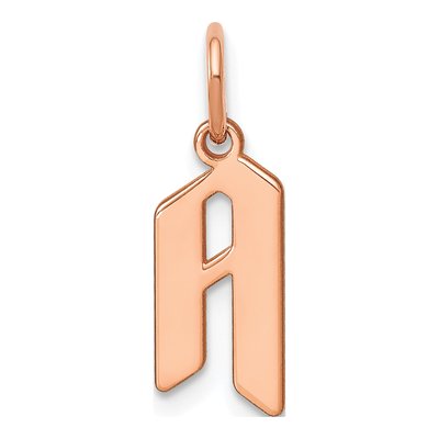 Rose Gold-Plated Sterling Silver Letter A Pendant