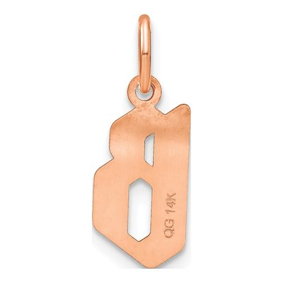 Rose Gold-Plated Sterling Silver Letter B Pendant – view 3