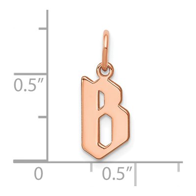 Rose Gold-Plated Sterling Silver Letter B Pendant – view 4