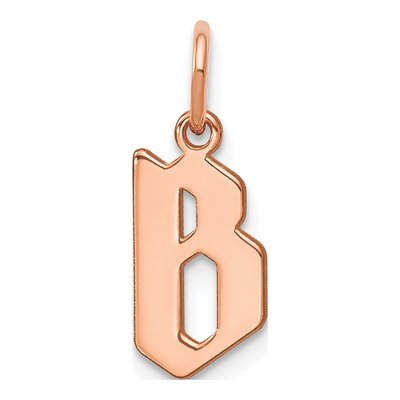 Rose Gold-Plated Sterling Silver Letter B Pendant