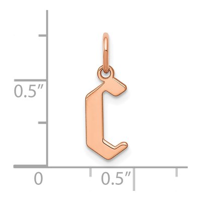 Rose Gold-Plated Sterling Silver Letter C Pendant – view 4