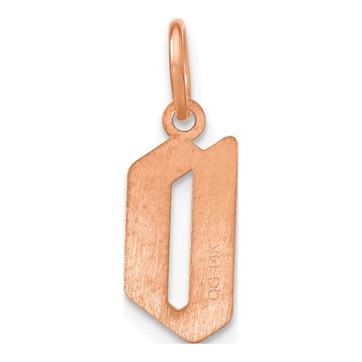 Rose Gold-Plated Sterling Silver Letter D Pendant – view 3