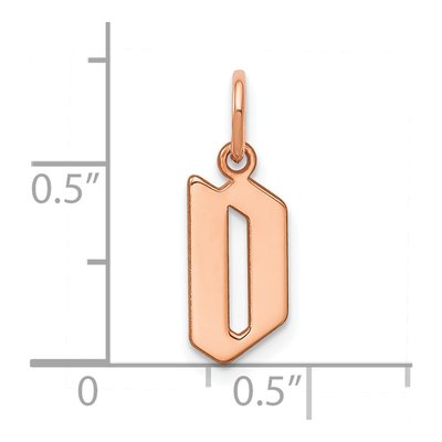Rose Gold-Plated Sterling Silver Letter D Pendant – view 4