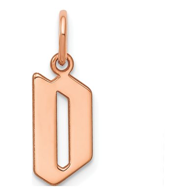 Rose Gold-Plated Sterling Silver Letter D Pendant