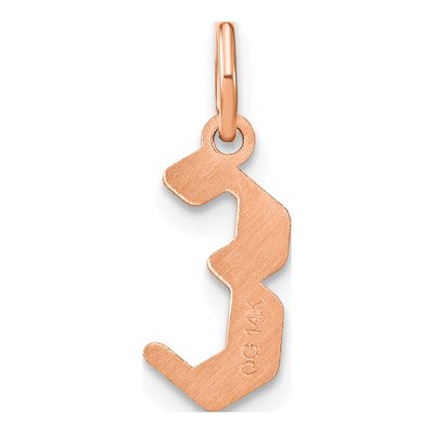 Rose Gold-Plated Sterling Silver Letter E Pendant – view 3