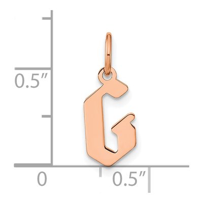 Rose Gold-Plated Sterling Silver Letter G Pendant – view 4