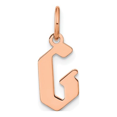 Rose Gold-Plated Sterling Silver Letter G Pendant