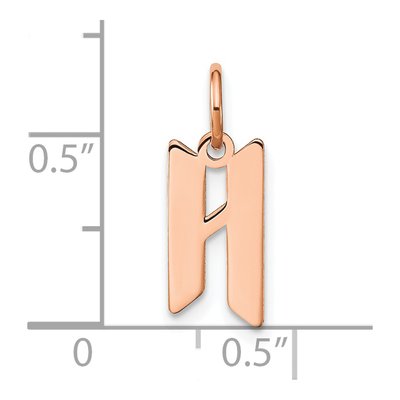 Rose Gold-Plated Sterling Silver Letter H Pendant – view 4