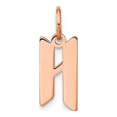 Rose Gold-Plated Sterling Silver Letter H Pendant