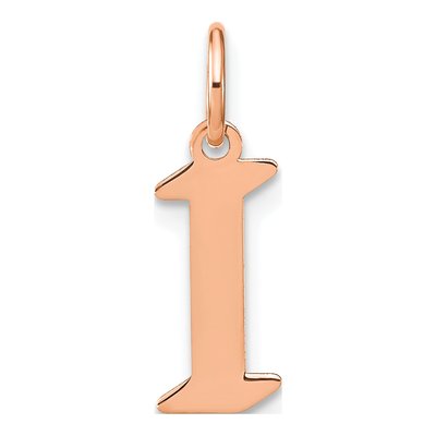 Rose Gold-Plated Sterling Silver Initial I Pendant