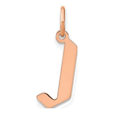 Rose Gold-Plated Sterling Silver Letter J Pendant