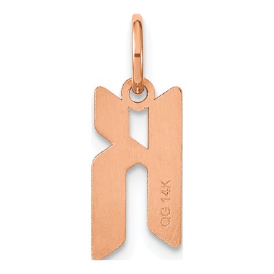 Rose Gold-Plated Sterling Silver Letter K Pendant – view 3