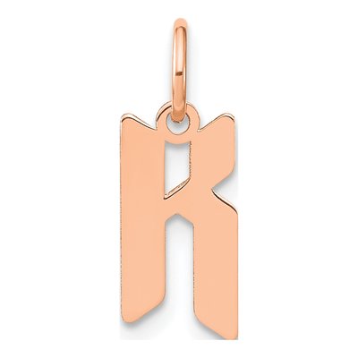Rose Gold-Plated Sterling Silver Letter K Pendant