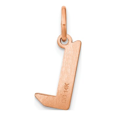 Rose Gold-Plated Sterling Silver Letter L Pendant – view 3