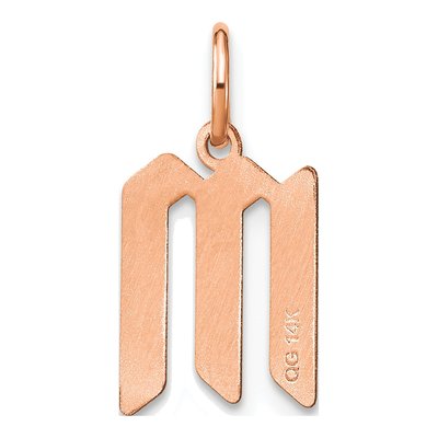 Rose Gold-Plated Sterling Silver Letter M Pendant – view 3