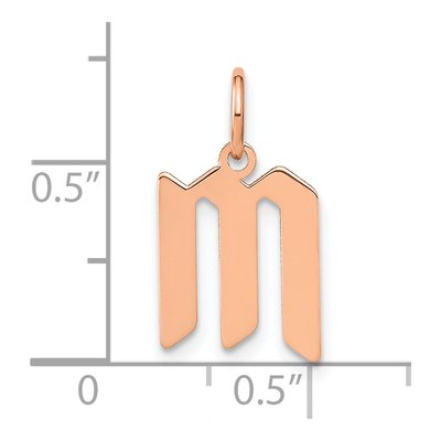 Rose Gold-Plated Sterling Silver Letter M Pendant – view 4