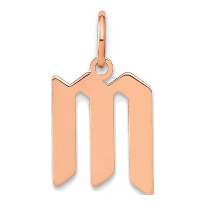 Rose Gold-Plated Sterling Silver Letter M Pendant
