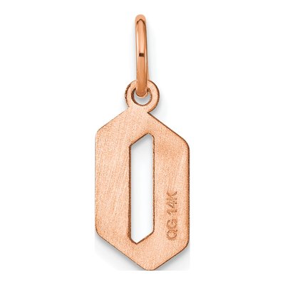 Rose Gold-Plated Sterling Silver Letter O Pendant – view 3