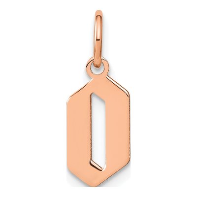 Rose Gold-Plated Sterling Silver Letter O Pendant