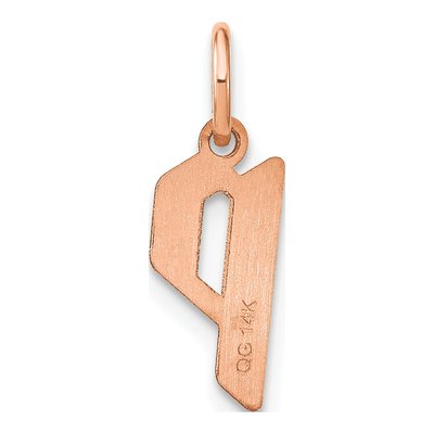 Rose Gold-Plated Sterling Silver Letter P Pendant – view 3