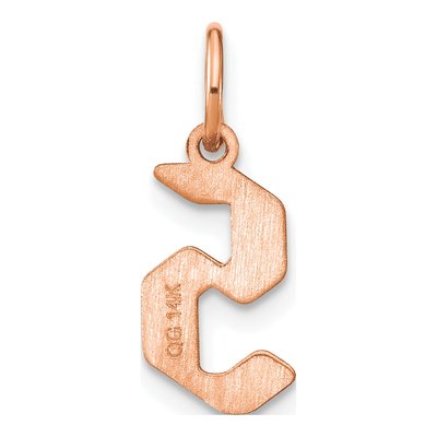 Rose Gold-Plated Sterling Silver Letter S Pendant – view 3