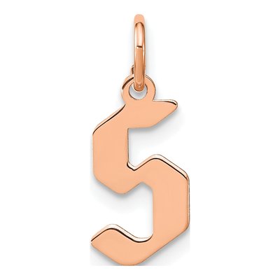 Rose Gold-Plated Sterling Silver Letter S Pendant