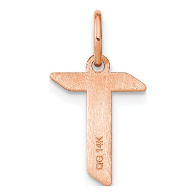Rose Gold-Plated Sterling Silver Letter T Pendant – view 3