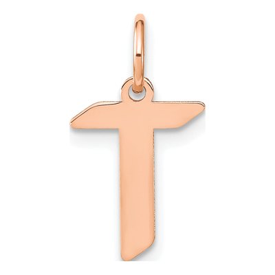 Rose Gold-Plated Sterling Silver Letter T Pendant