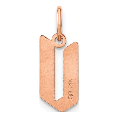 Rose Gold-Plated Sterling Silver Letter V Pendant – view 3